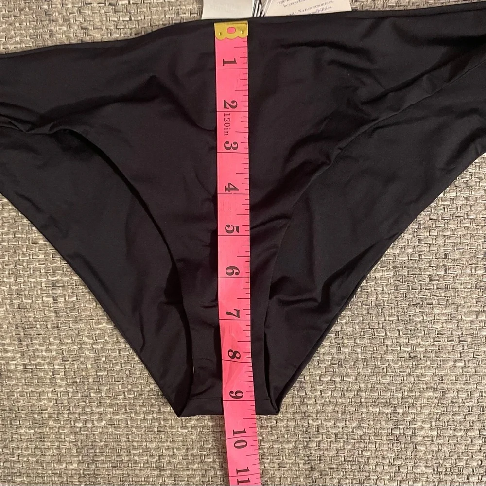 NWT prAna Size Large Black Gemma Swim Bikini Bottom Swimwear